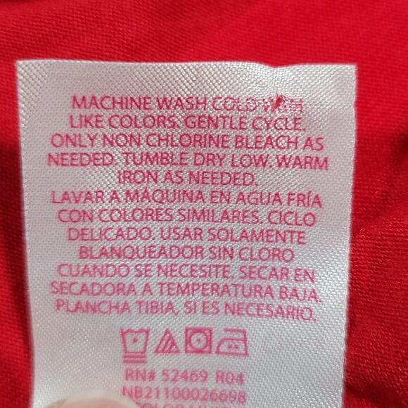 🔺️Red Star Spangled Vneck Short Sleeve Top Medium - Picture 9 of 9